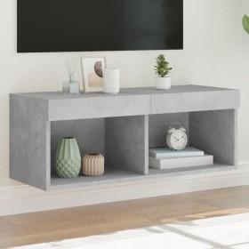 Betongrauer TV-Schrank mit LED-Leuchten 80x30x30 cm von , TV-Möbel - Ref: Foro24-837147, Preis: 41,97 €, Rabatt: %