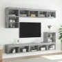 Mueble para TV con luces LED gris hormigón 80x30x30 cm de , Muebles TV - Ref: Foro24-837147, Precio: 41,36 €, Descuento: %