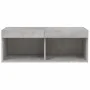 Mueble para TV con luces LED gris hormigón 80x30x30 cm de , Muebles TV - Ref: Foro24-837147, Precio: 41,36 €, Descuento: %