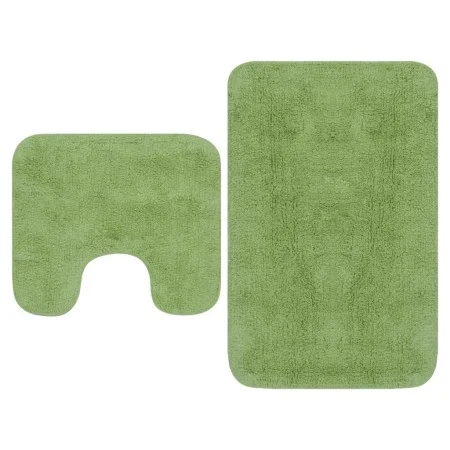 Green 2-Piece Fabric Bath Mat Set by vidaXL, Rugs and bath mats - Ref: Foro24-133233, Price: 29,94 €, Discount: %
