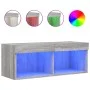 Mueble para TV con luces LED gris Sonoma 80x30x30 cm de , Muebles TV - Ref: Foro24-837151, Precio: 44,60 €, Descuento: %