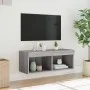Mueble para TV con luces LED gris Sonoma 80x30x30 cm de , Muebles TV - Ref: Foro24-837151, Precio: 44,60 €, Descuento: %