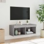 TV-Schrank mit LED-Leuchten Sonomagrau 80x30x30 cm von , TV-Möbel - Ref: Foro24-837151, Preis: 45,31 €, Rabatt: %