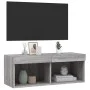 Mueble para TV con luces LED gris Sonoma 80x30x30 cm de , Muebles TV - Ref: Foro24-837151, Precio: 44,60 €, Descuento: %