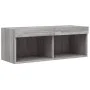 Mueble para TV con luces LED gris Sonoma 80x30x30 cm de , Muebles TV - Ref: Foro24-837151, Precio: 44,60 €, Descuento: %