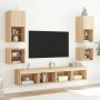 Wand-Nachttische mit LED-Leuchten, 2 Einheiten, Sonoma-Eiche von , TV-Möbel - Ref: Foro24-837118, Preis: 43,10 €, Rabatt: %