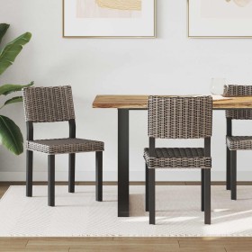 2 pcs Lavado negro 45 x 55 x 84 cm Ratán Kubu en Sillas de comedor | Comprar online en Foro24