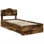 Estructura de cama con cajón Roble ahumado 75 x 190 cm en Conjuntos de muebles | Comprar online en Foro24
