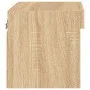 Wall bedside tables with LED lights 2 units Sonoma Oak by , TV Furniture - Ref: Foro24-837118, Price: 41,79 €, Discount: %