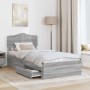 Estructura de cama Gris Sonoma 75 x 190 cm Madera contrachapada en Conjuntos de muebles | Comprar online en Foro24