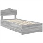 Estructura de cama Gris Sonoma 75 x 190 cm Madera contrachapada en Conjuntos de muebles | Comprar online en Foro24
