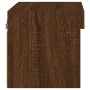 Wall bedside tables with LED lights 2 units brown oak by , TV Furniture - Ref: Foro24-837126, Price: 53,75 €, Discount: %