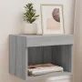 Wand-Nachttische mit LED-Leuchten 2 Stück Sonomagrau von , TV-Möbel - Ref: Foro24-837124, Preis: 43,11 €, Rabatt: %