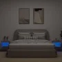 Wand-Nachttische mit LED-Leuchten 2 Stück Sonomagrau von , TV-Möbel - Ref: Foro24-837124, Preis: 43,11 €, Rabatt: %