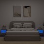Wand-Nachttische mit LED-Leuchten 2 Stück Sonomagrau von , TV-Möbel - Ref: Foro24-837124, Preis: 44,60 €, Rabatt: %