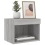 Wand-Nachttische mit LED-Leuchten 2 Stück Sonomagrau von , TV-Möbel - Ref: Foro24-837124, Preis: 43,11 €, Rabatt: %