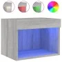 Wand-Nachttische mit LED-Leuchten 2 Stück Sonomagrau von , TV-Möbel - Ref: Foro24-837124, Preis: 43,11 €, Rabatt: %