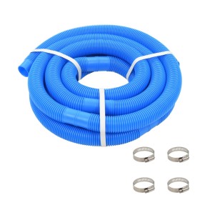 Manguera de piscina con abrazaderas azul 38 mm 6 m