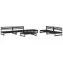 Garden furniture set 6 pieces solid black pine wood by , Garden sets - Ref: Foro24-3186617, Price: 597,69 €, Discount: %