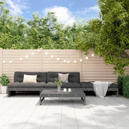 Juego de muebles de jardín 4 pzas madera maciza de pino gris de , Conjuntos de jardín - Ref: Foro24-3186629, Precio: 464,80 €...