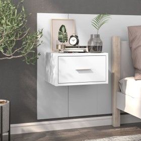 Mesita de noche de pared blanca de vidaXL, Mesitas de noche - Ref: Foro24-810971, Precio: 34,93 €, Descuento: %