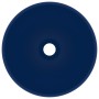 Lavabo de lujo redondo cerámica azul oscuro mate 32,5x14 cm