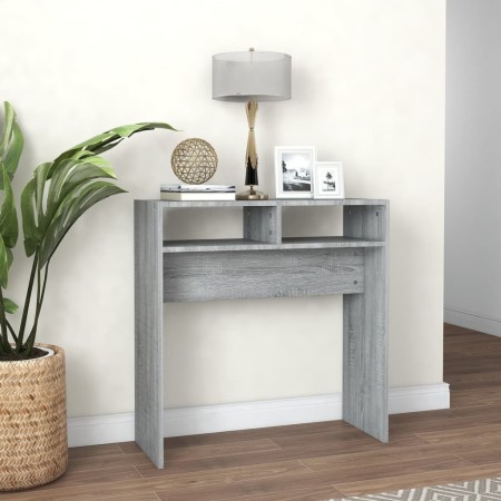 Mesa consola madera contrachapada gris Sonoma 78x30x80 cm en Mesas auxiliares | Comprar online en Foro24