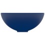 Lavabo de lujo redondo cerámica azul oscuro mate 32,5x14 cm