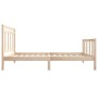 Solid wood bed frame 100x200 cm by , Beds and slatted bases - Ref: Foro24-3100709, Price: 113,26 €, Discount: %