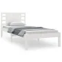 Massives Bettgestell aus weißem Kiefernholz, 100 x 200 cm von , Betten und Lattenroste - Ref: Foro24-3104209, Preis: 109,84 €...