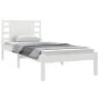 Estructura de cama madera maciza de pino blanco 100x200 cm de , Camas y somieres - Ref: Foro24-3104209, Precio: 109,84 €, Des...