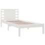 Estructura de cama madera maciza de pino blanco 100x200 cm de , Camas y somieres - Ref: Foro24-3104209, Precio: 109,84 €, Des...