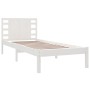 Massives Bettgestell aus weißem Kiefernholz, 100 x 200 cm von , Betten und Lattenroste - Ref: Foro24-3104209, Preis: 111,26 €...