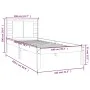Massives Bettgestell aus weißem Kiefernholz, 100 x 200 cm von , Betten und Lattenroste - Ref: Foro24-3104209, Preis: 109,84 €...