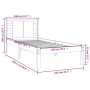 Massives Bettgestell aus weißem Kiefernholz, 100 x 200 cm von , Betten und Lattenroste - Ref: Foro24-3104209, Preis: 111,26 €...