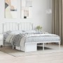 Bettgestell aus Metall mit weißem Kopfteil 150x200 cm von , Betten und Lattenroste - Ref: Foro24-373938, Preis: 98,26 €, Raba...
