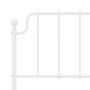 Bettgestell aus Metall mit weißem Kopfteil 150x200 cm von , Betten und Lattenroste - Ref: Foro24-373938, Preis: 98,26 €, Raba...