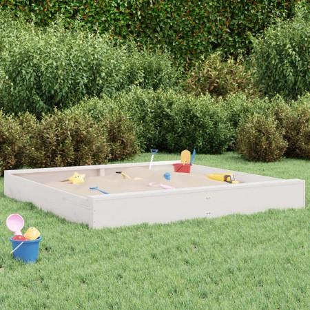 Sandkasten mit quadratischen Sitzen aus massiver Kiefernholz. von , Sandkästen - Ref: Foro24-825038, Preis: 72,93 €, Rabatt: %