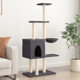 Kratzbaum für Katzen mit dunkelgrauen Sisalstangen 145 cm von , Katzenmöbel - Ref: Foro24-172096, Preis: 58,46 €, Rabatt: %