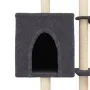 Rascador para gatos con postes de sisal gris oscuro 145 cm de , Mobiliario para gatos - Ref: Foro24-172096, Precio: 57,35 €, ...