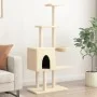 Rascador para gatos con postes de sisal color crema 145 cm de , Mobiliario para gatos - Ref: Foro24-172094, Precio: 52,84 €, ...
