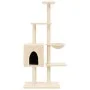 Rascador para gatos con postes de sisal color crema 145 cm de , Mobiliario para gatos - Ref: Foro24-172094, Precio: 52,84 €, ...