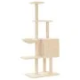 Rascador para gatos con postes de sisal color crema 145 cm de , Mobiliario para gatos - Ref: Foro24-172094, Precio: 52,84 €, ...