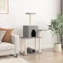 Rascador para gatos con postes de sisal gris claro 122 cm de , Mobiliario para gatos - Ref: Foro24-172089, Precio: 38,15 €, D...