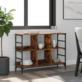 Rauchige Eichenholz-Engineered-Holzvitrine 102x32x73,5 cm von , Sideboards - Ref: Foro24-837724, Preis: 59,14 €, Rabatt: %