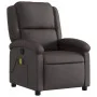 Sillón de masaje eléctrico cuero auténtico marrón oscuro de , Sillones - Ref: Foro24-371794, Precio: 344,43 €, Descuento: %