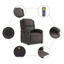 Sillón de masaje eléctrico cuero auténtico marrón oscuro by , Armchairs - Ref: Foro24-371794, Price: 350,97 €, Discount: %