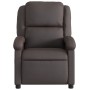 Sillón de masaje eléctrico cuero auténtico marrón oscuro by , Armchairs - Ref: Foro24-371794, Price: 350,97 €, Discount: %