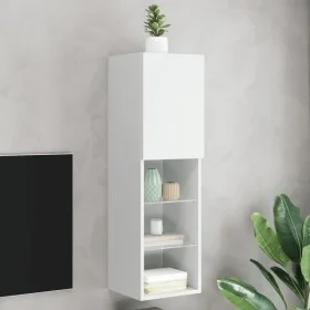 TV-Möbel mit LED-Lichtern in Weiß, 30,5x30x102 cm. von , TV-Möbel - Ref: Foro24-837015, Preis: 67,70 €, Rabatt: %