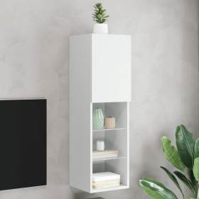 TV-Möbel mit LED-Lichtern in Weiß, 30,5x30x102 cm. von , TV-Möbel - Ref: Foro24-837015, Preis: 68,86 €, Rabatt: %